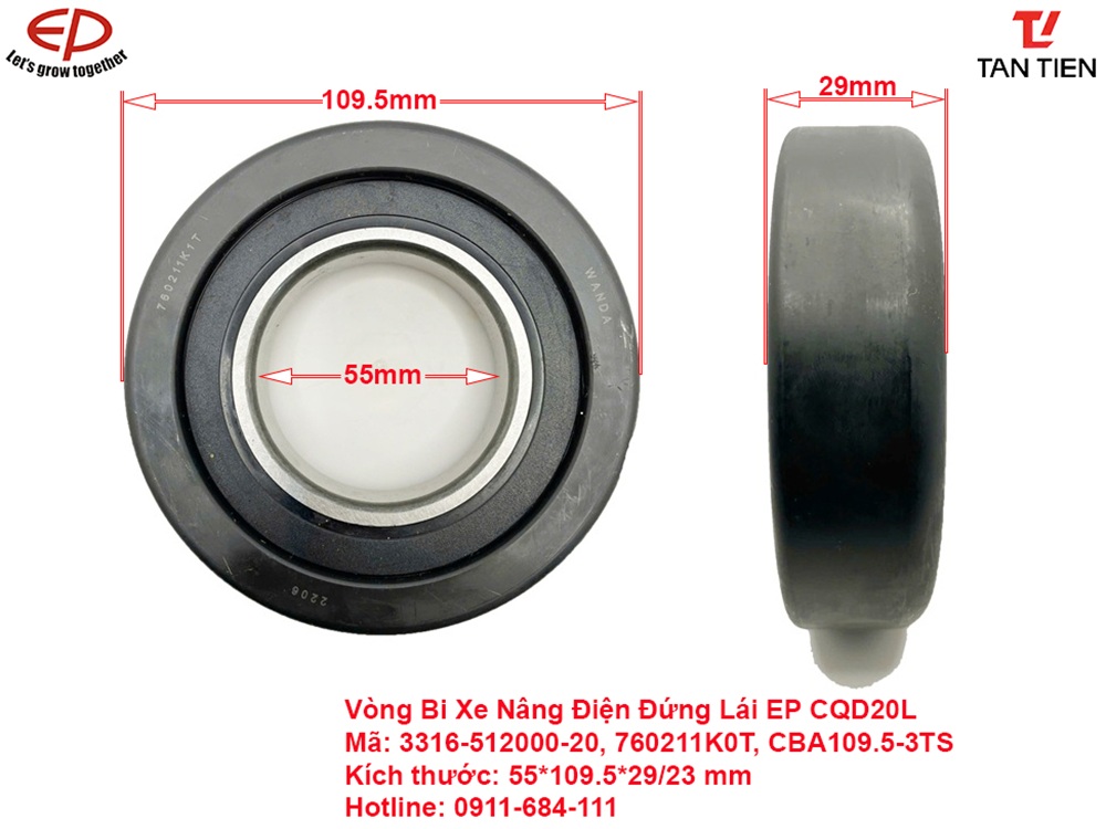 Vòng Bi Xe Nâng EP 3316-512000-20 (CBA109.5-3TS)